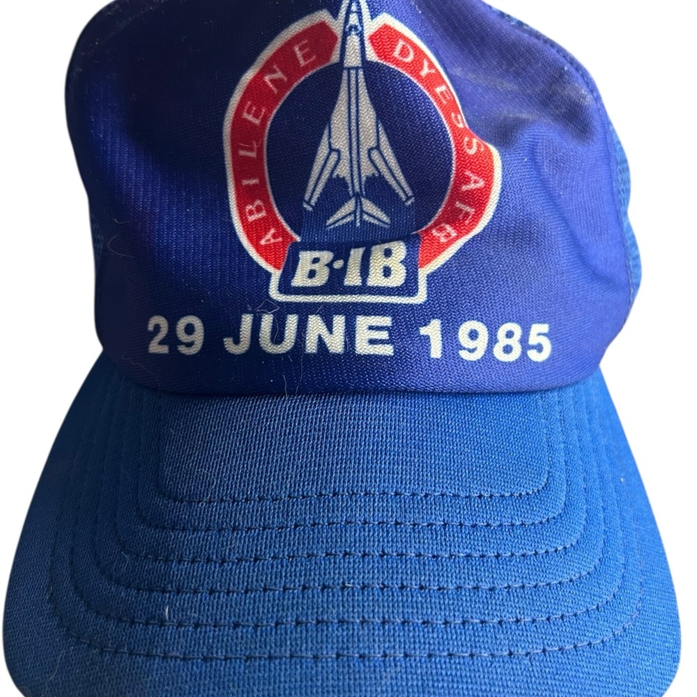 Vintage B-1B bomber hat Abilene Dyess AFB June 29 1985 military SnapBack cap